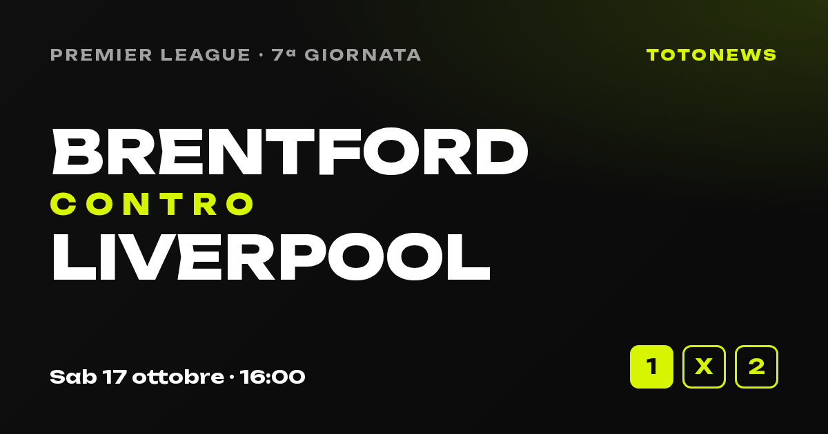 Brentford-Liverpool, Premier League, 7ª giornata