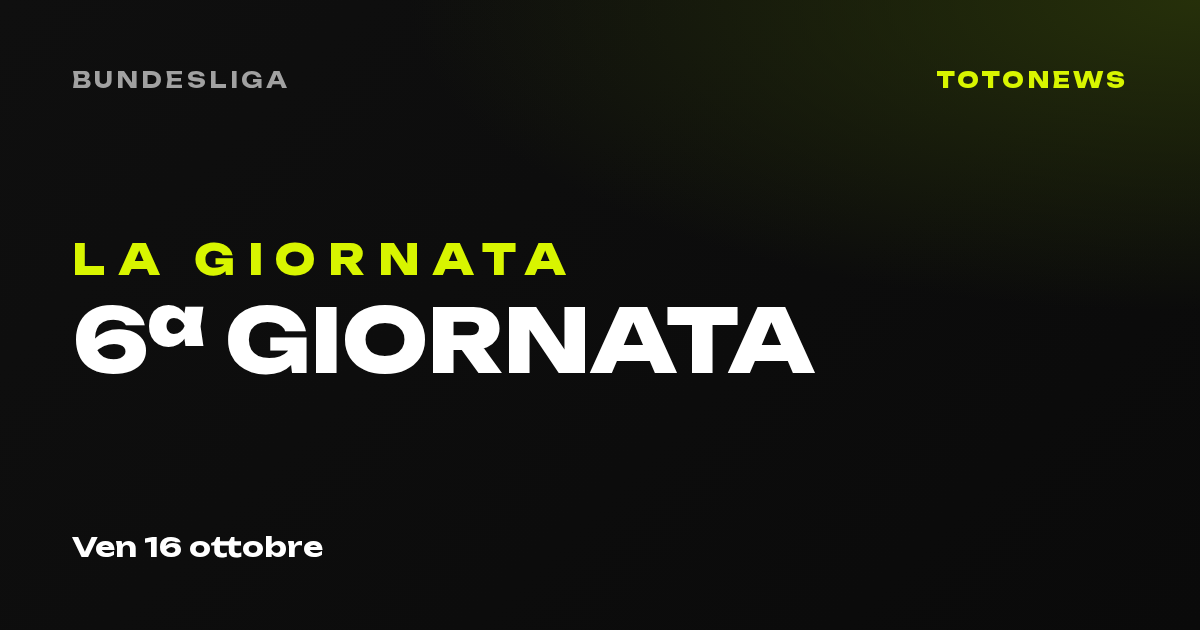 Bundesliga, 6ª giornata