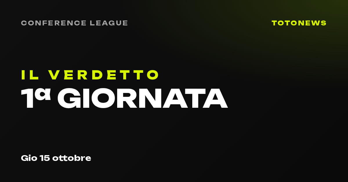 Conference League, 1ª giornata