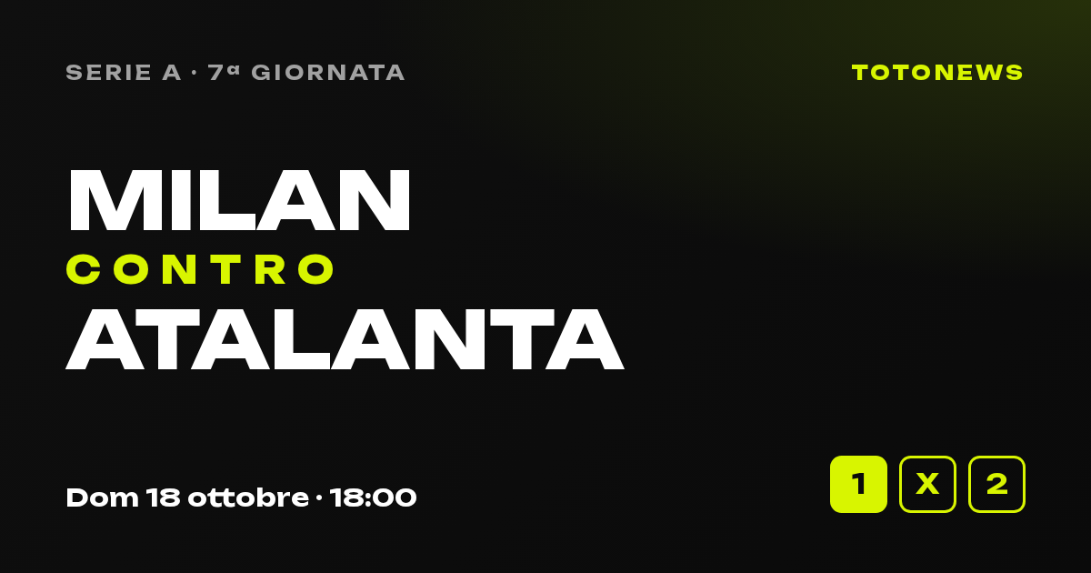 Milan-Atalanta, Serie A, 7ª giornata