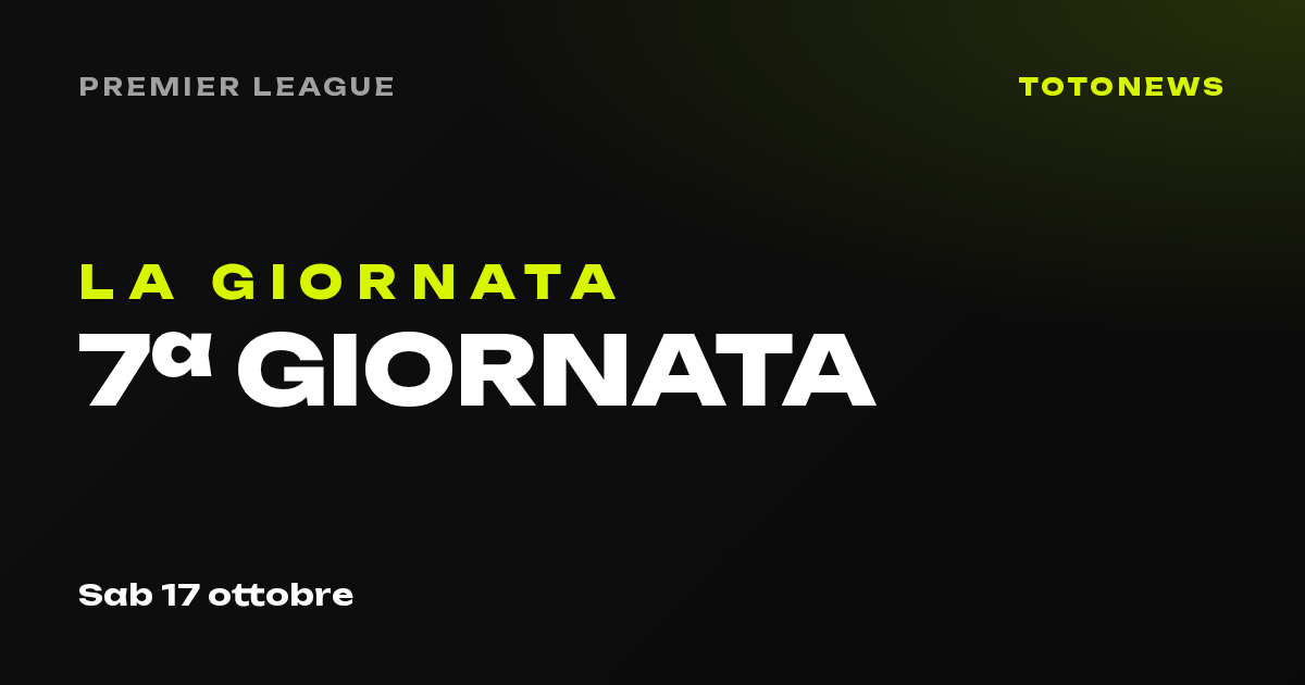 Premier League, 7ª giornata