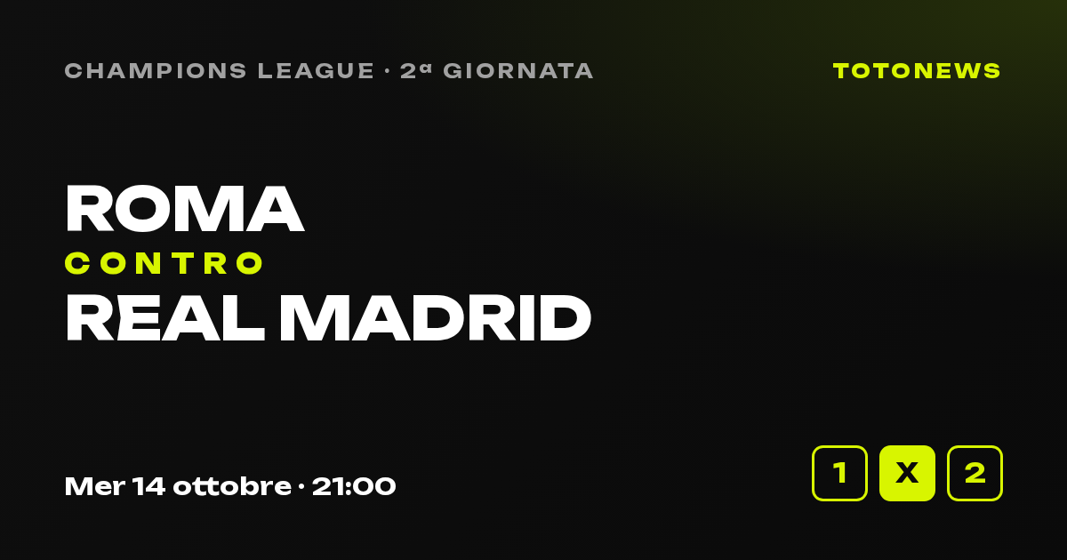 Roma-Real Madrid, Champions League, 2ª giornata