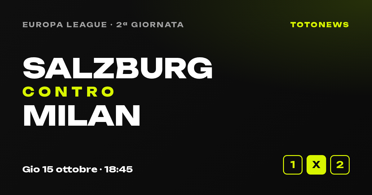 Salzburg-Milan, Europa League, 2ª giornata